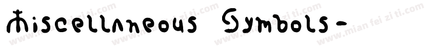 Miscellaneous Symbols字体转换